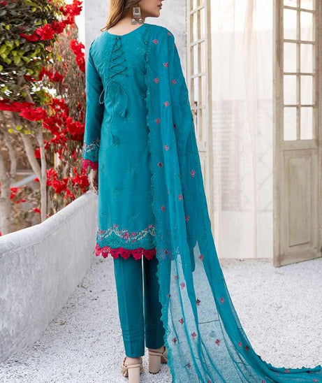 Aalaya Azure Premium Lawn`24 D#08