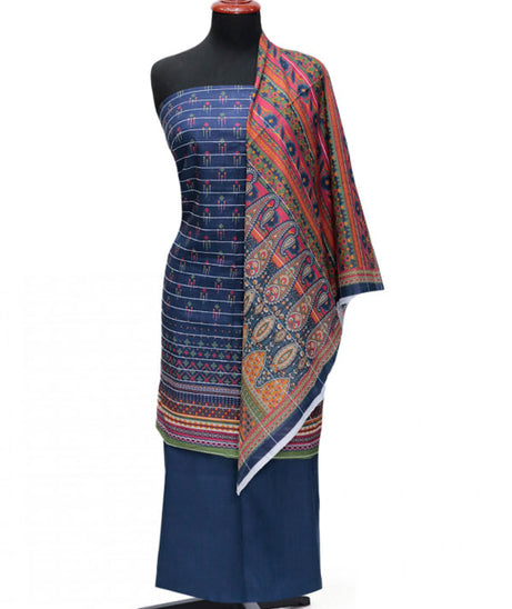 BA Print Khaddar'24 D#1 (NEVY BLUE)