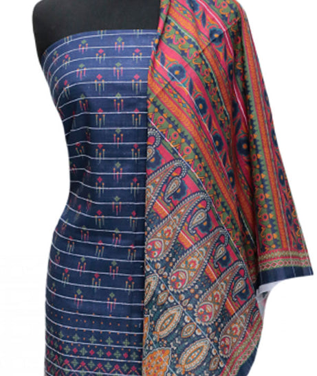 BA Print Khaddar'24 D#1 (NEVY BLUE)