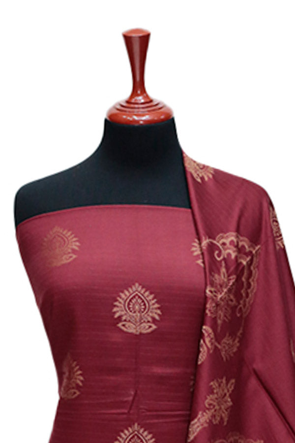 BA Viscose Jacqaurd`24 D#01 Maroon