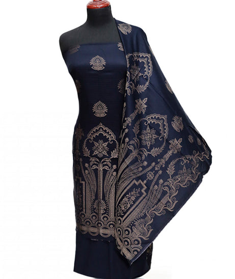 BA Viscose Jacqaurd`24 D#01 Nevy Blue