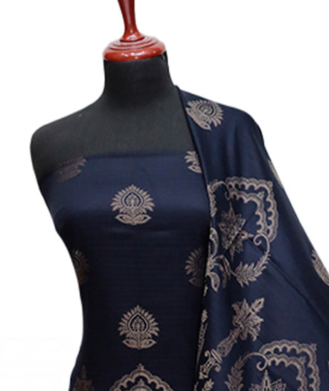 BA Viscose Jacqaurd`24 D#01 Nevy Blue