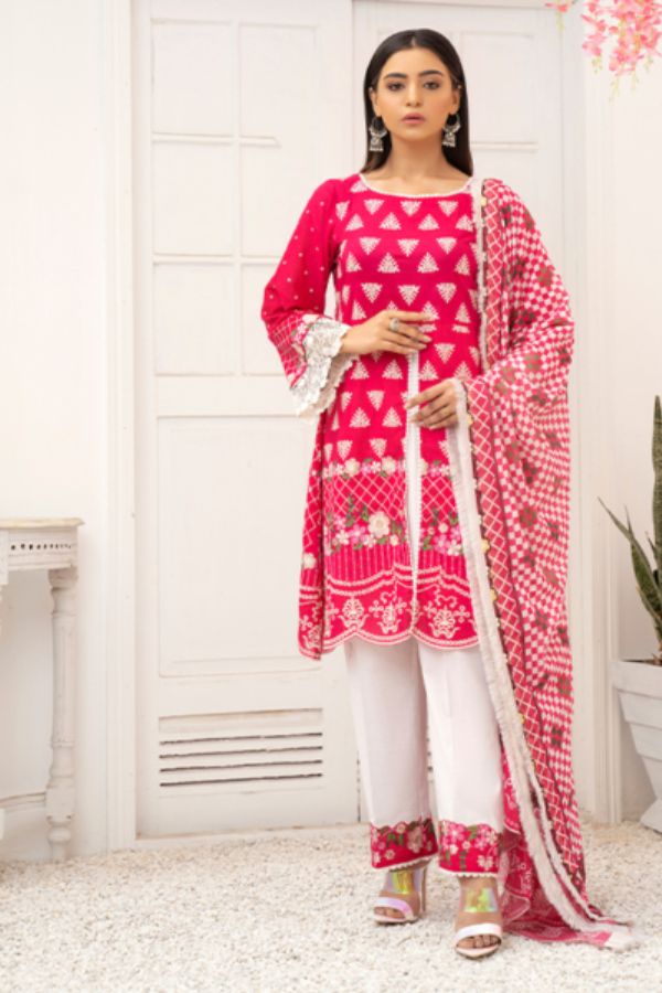 Banafsheh Premium Emb Lawn`21 D#02