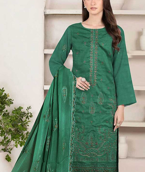 BR Jalwa Premium Lawn`26 (Vol-58) D#1 (Bottel Green)