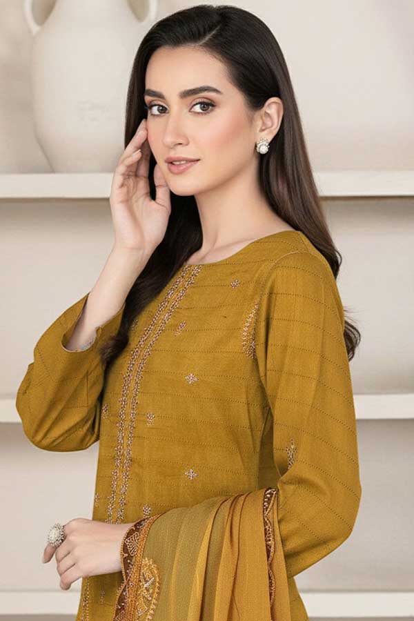 BR Jalwa Premium Lawn`26 (Vol-58) D#1 (Mustard)