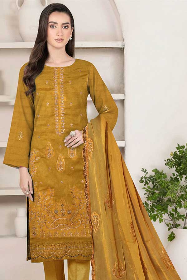 BR Jalwa Premium Lawn`26 (Vol-58) D#1 (Mustard)