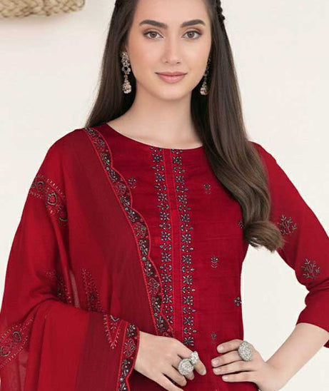 BR Jalwa Premium Lawn`26 (Vol-58) D#1 (Red)
