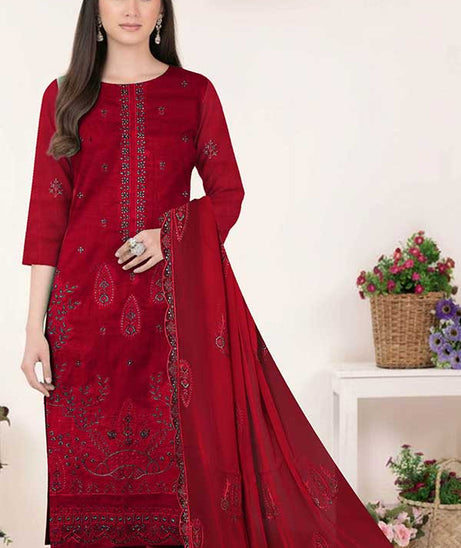BR Jalwa Premium Lawn`26 (Vol-58) D#1 (Red)