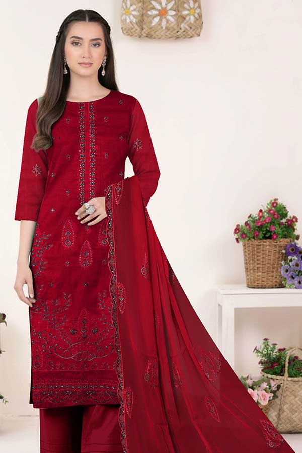BR Jalwa Premium Lawn`26 (Vol-58) D#1 (Red)