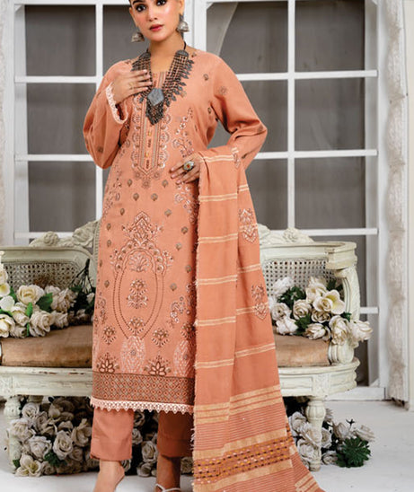 BR Jhalak Emb Fancy Peach'24 D#6