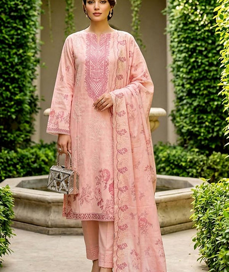 BR Pakeeza Emb Peach`26 D#02