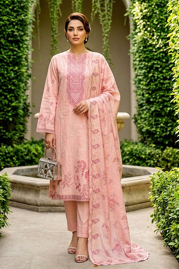 BR Pakeeza Emb Peach`26 D#02