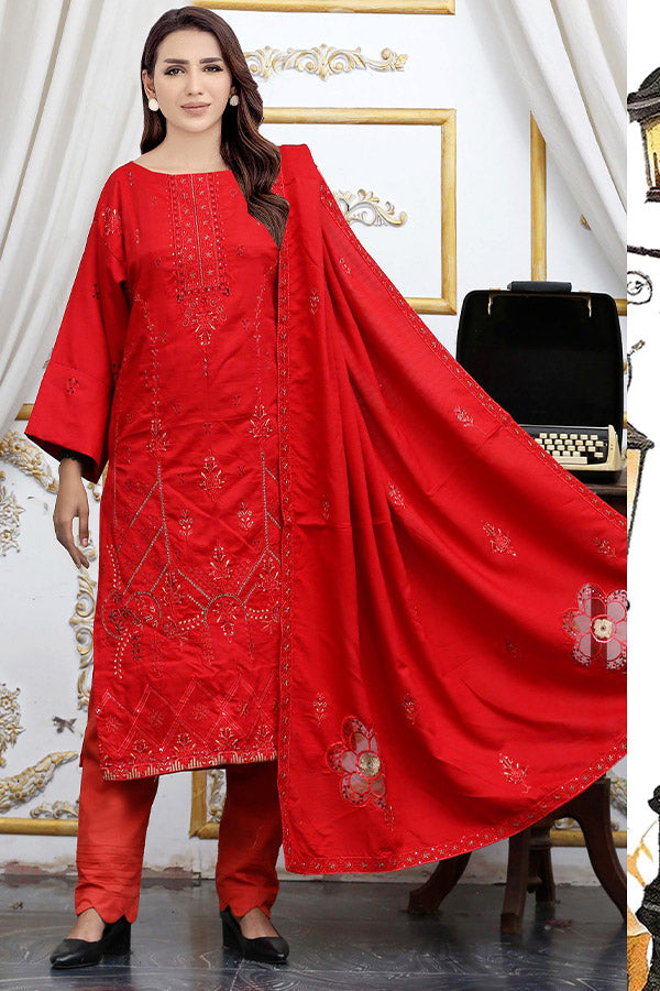 BR Rang-e-Hayat Viscose`25 (Vol-35) Red