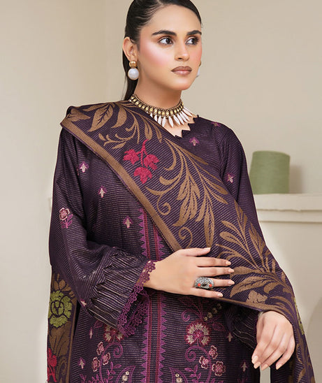 BR Zaryab Chamki Emb Peach`26 D#05
