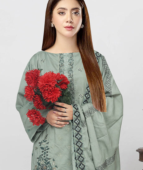 BR Chahat Emb Viscose`25 V#27 D#01 Green