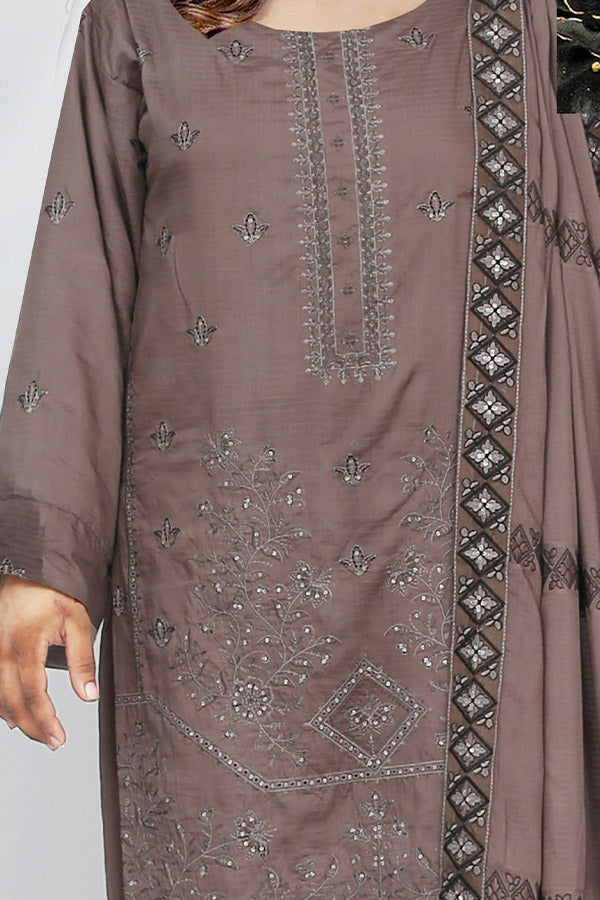 BR Chahat Emb Viscose`25 V#27 D#01 Grey