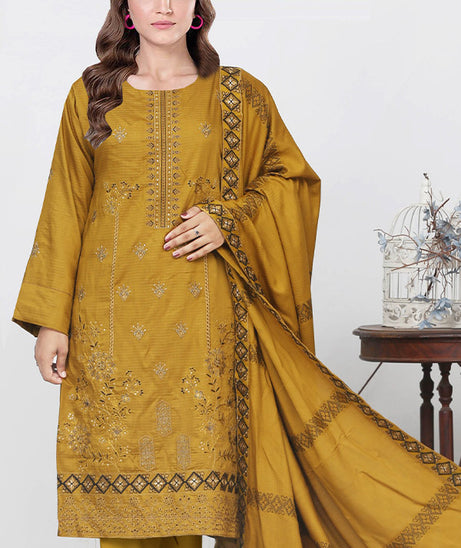 BR Chahat Emb Viscose`25 V#27 D#01 Mustard