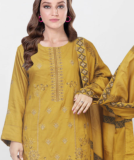 BR Chahat Emb Viscose`25 V#27 D#01 Mustard