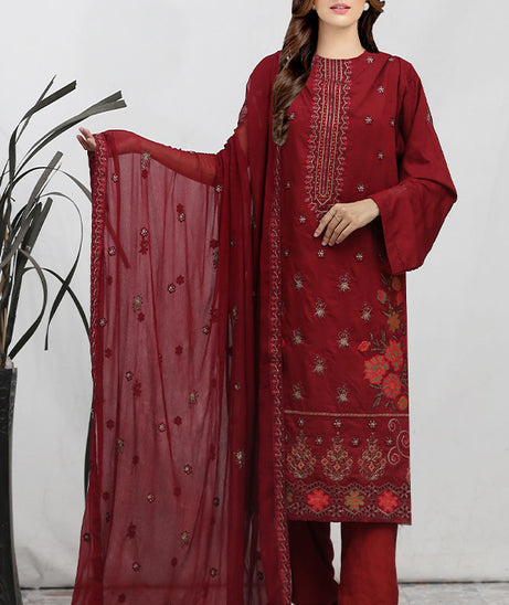 BR Gul-E-Sarma Viscose`25 V#26 D#01 Maroon