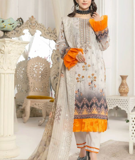 BR Mah-e-Nur C/kari Lawn`24 D#08