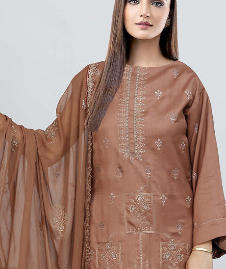 BR Nawal Emb Viscose`25 V#28 D#01 L-Brown