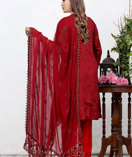 BR Nawal Emb Viscose`25 V#28 D#01 Maroon