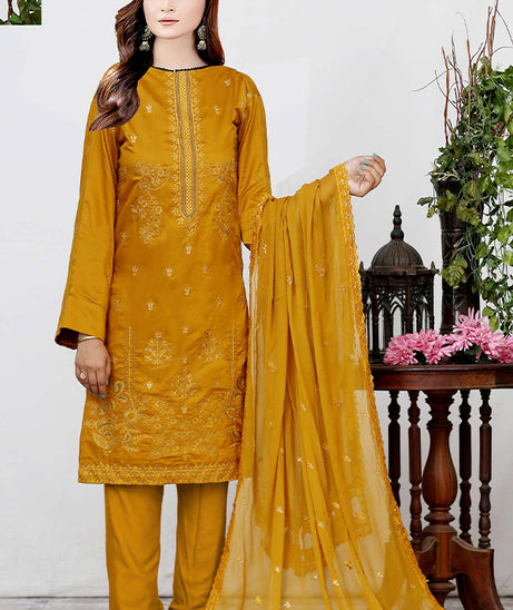 BR Nawal Emb Viscose`25 V#28 D#01 Mustard