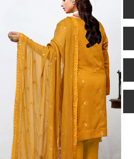 BR Nawal Emb Viscose`25 V#28 D#01 Mustard