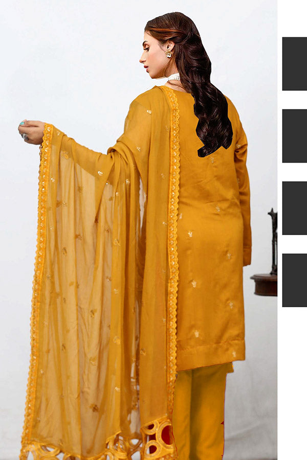 BR Nawal Emb Viscose`25 V#28 D#01 Mustard