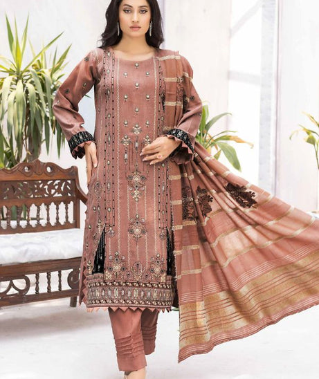 BR Pur Kashish Emb Peach`24 D#08