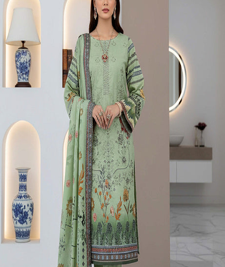 BR Roshni B-Dora Lawn '26 D#1 (Apple Green )