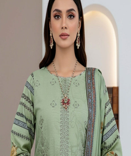BR Roshni B-Dora Lawn '26 D#1 (Apple Green )