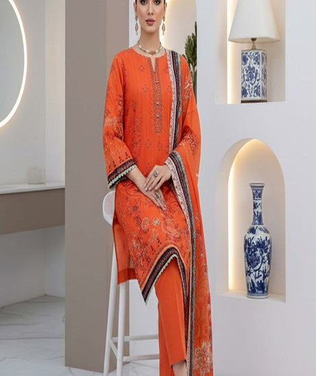 BR Roshni B-Dora Lawn '26 D#1 (Carrot)