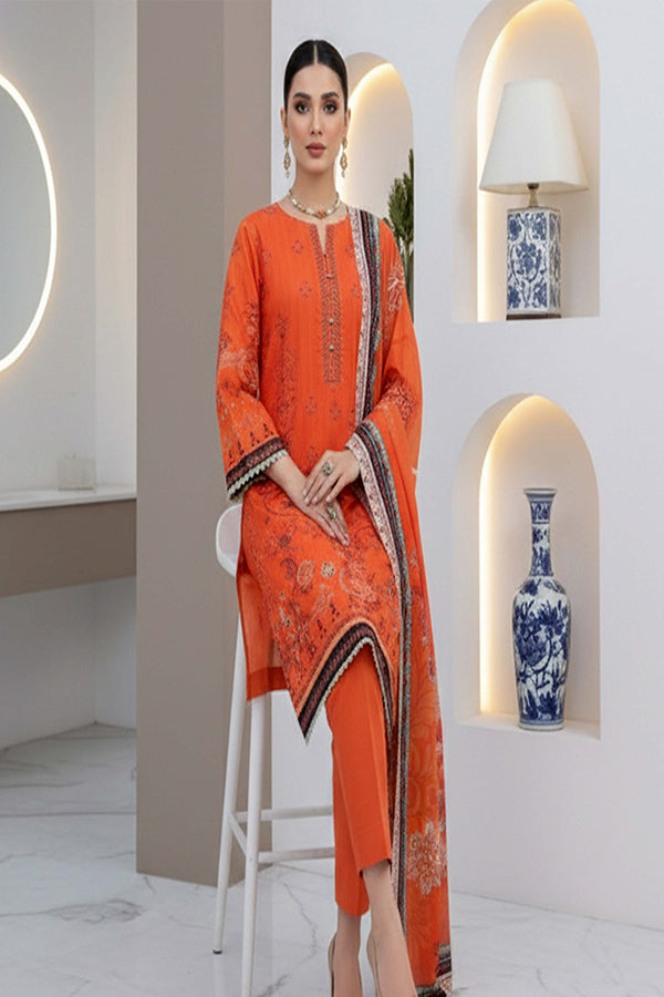 BR Roshni B-Dora Lawn '26 D#1 (Carrot)