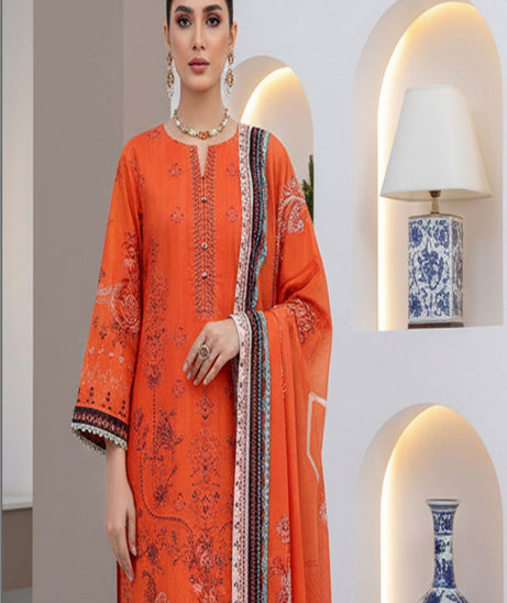 BR Roshni B-Dora Lawn '26 D#1 (Carrot)