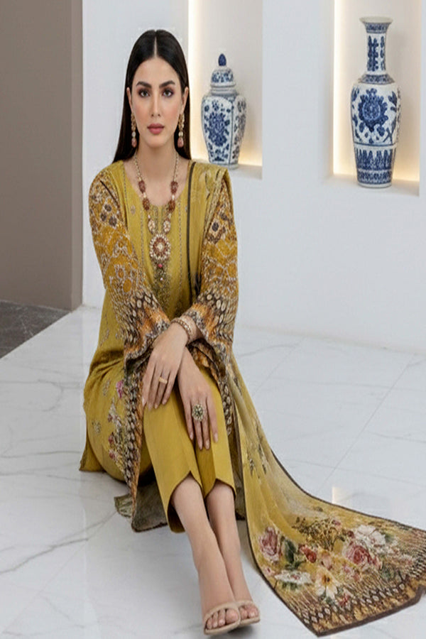 BR Roshni B-Dora Lawn '26 D#1 ( Mustard)