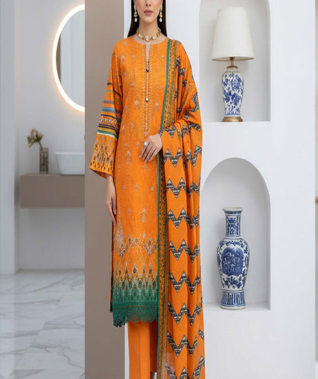BR Roshni B-Dora Lawn '26 D#1 (Orange )