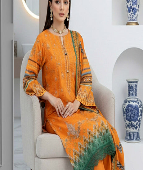 BR Roshni B-Dora Lawn '26 D#1 (Orange )