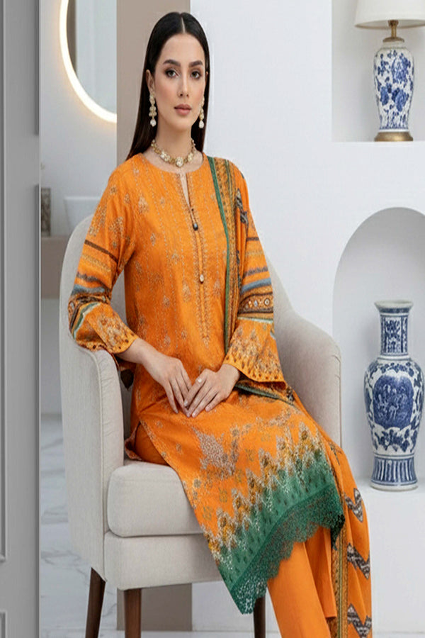 BR Roshni B-Dora Lawn '26 D#1 (Orange )
