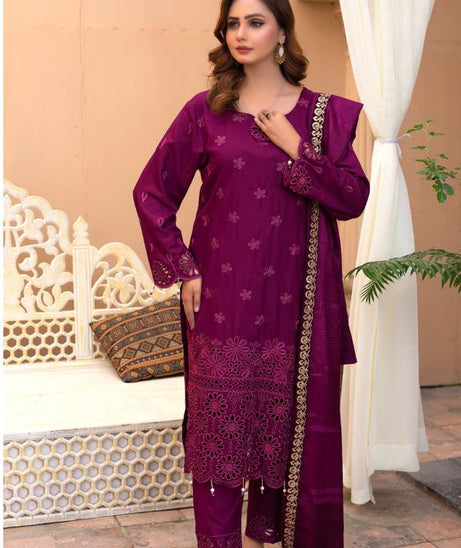 BR Taqdeer Dhanak Zari Shawl`24 D#08