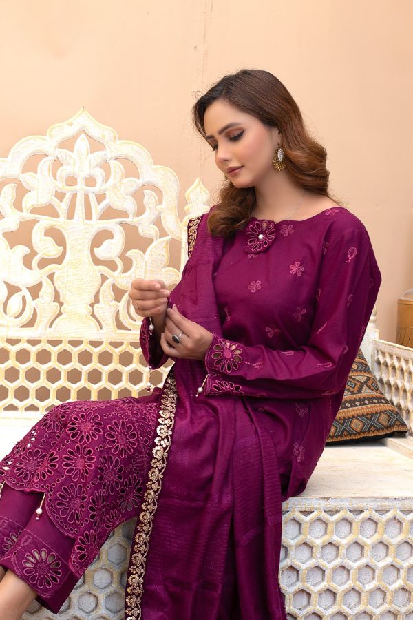 BR Taqdeer Dhanak Zari Shawl`24 D#08