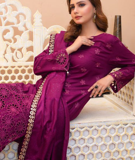 BR Taqdeer Dhanak Zari Shawl`24 D#08