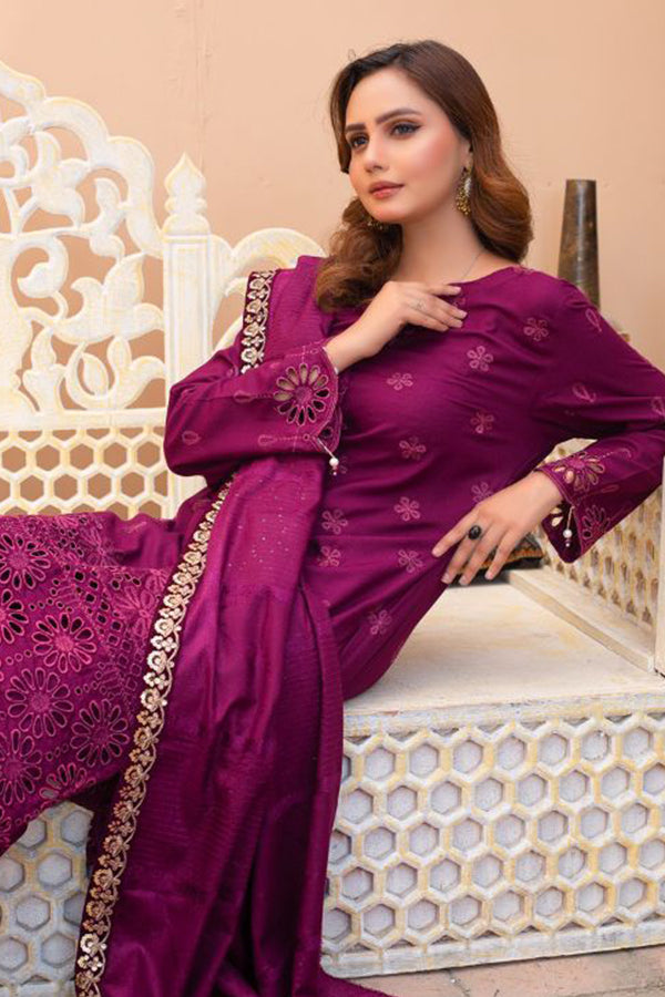 BR Taqdeer Dhanak Zari Shawl`24 D#08
