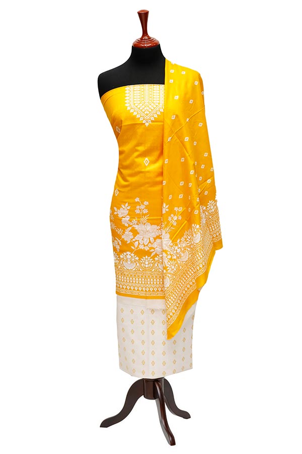 Bareeza Civic Voil Lawn`23 D#801 M Yellow