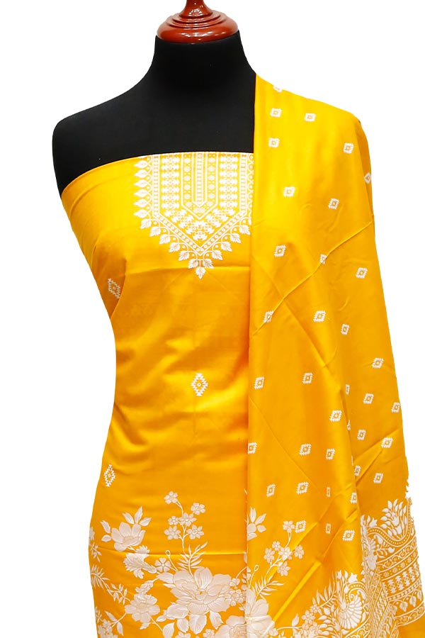 Bareeza Civic Voil Lawn`23 D#801 M Yellow