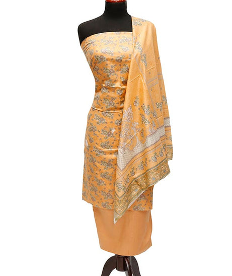 Bareeza Civic Voil Lawn`23 D#802 Peach