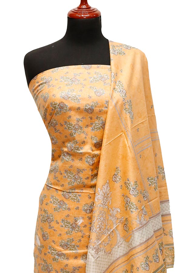 Bareeza Civic Voil Lawn`23 D#802 Peach