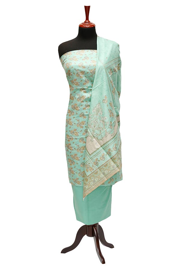 Bareeza Civic Voil Lawn`23 D#802 Sea Green