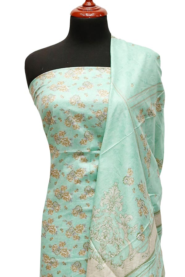 Bareeza Civic Voil Lawn`23 D#802 Sea Green