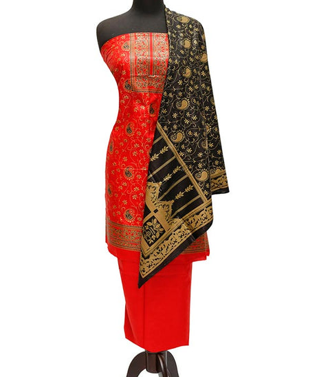 Bareeza Civic Voil Lawn`23 D#804 Red